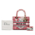 Christian Dior AB Dior Red Canvas Fabric Medium Royale d'Amour Lady D-Lite Italy