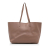 Saint Laurent AB Saint Laurent Brown Beige Calf Leather E/W Shopping Tote Italy