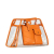 Fendi B Fendi Orange PVC Plastic Small Peekaboo Defender Italy