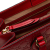 Gucci B Gucci Red Calf Leather Medium Guccissima Padlock Double Top Handle Bag Italy