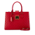 Gucci B Gucci Red Calf Leather Medium Guccissima Padlock Double Top Handle Bag Italy