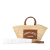 Jimmy Choo B Jimmy Choo Brown Beige Raffia Natural Material Logo Basket Bag Italy