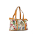 Gucci B Gucci White Canvas Fabric GG Abbey D-Ring Flora Tote Bag Italy