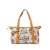 Gucci B Gucci White Canvas Fabric GG Abbey D-Ring Flora Tote Bag Italy