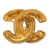 Chanel B Chanel Gold Gold Plated Metal CC Quilted Brooch Italy