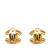 Chanel AB Chanel Gold Gold Plated Metal CC Quilted Clip On Earrings France