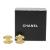 Chanel AB Chanel Gold Gold Plated Metal CC Quilted Clip On Earrings France