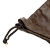 Celine B Celine Brown Coated Canvas Fabric Macadam Drawstring Pouch Italy