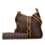 Celine B Celine Brown Coated Canvas Fabric Macadam Crossbody Italy