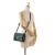 Celine B Celine Green Dark Green Calf Leather Triomphe Crossbody Italy