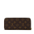 Louis Vuitton B Louis Vuitton Brown Monogram Canvas Canvas Monogram Clemence Wallet France