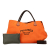 Hermès AB Hermès Orange Canvas Fabric Toile Fourre Tout du Cavalier Carryall Tote France