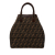 Fendi B Fendi Brown Canvas Fabric Zucca Satchel Italy