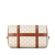 Celine AB Celine White with Brown Coated Canvas Fabric Triomphe Satchel Italy