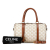 Celine AB Celine White with Brown Coated Canvas Fabric Triomphe Satchel Italy