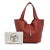 Hermès AB Hermès Red Maroon Calf Leather Clemence Picotin Lock 22 France