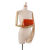 Chanel B Chanel Orange Suede Leather CC Shearling Clutch Italy