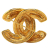 Chanel B Chanel Gold Gold Plated Metal CC Quilted Brooch Italy