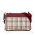 Burberry B Burberry Brown Beige with Red Canvas Fabric House Check Crossbody United Kingdom