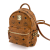 MCM X-Mini Stark Bebe Boo Side Studs Leather Backpack Cognac