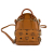 MCM X-Mini Stark Bebe Boo Side Studs Leather Backpack Cognac