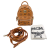 MCM X-Mini Stark Bebe Boo Side Studs Leather Backpack Cognac