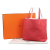 Hermès AB Hermès Red with Pink Light Pink Calf Leather Clemence Double Sens 45 France