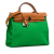 Hermès AB Hermès Green with Brown Canvas Fabric Toile Herbag Zip 31 France