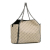 Stella McCartney AB Stella McCartney Brown Beige Canvas Fabric Falabella Reversible Tote Italy