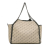 Stella McCartney AB Stella McCartney Brown Beige Canvas Fabric Falabella Reversible Tote Italy