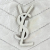 Saint Laurent Niki Shopping Medium Chevron Quilted Vintage calf Leather 2-Ways Tote Bag Blanc Vintage