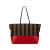 Fendi B Fendi Brown with Red Canvas Fabric Medium Pequin Roll Tote Italy