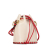 Fendi AB Fendi Brown Light Beige Calf Leather Mini Whipstitch Mon Tresor Bucket Bag Italy