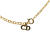 Christian Dior B Dior Gold Gold Plated Metal Logo Pendant Necklace France