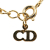 Christian Dior B Dior Gold Gold Plated Metal CD Logo Pendant Necklace France