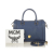 MCM B MCM Blue Navy Calf Leather Nuovo Satchel Germany