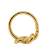 Hermès B Hermès Gold Gold Plated Metal Atame Scarf Ring France