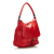 Bottega Veneta AB Bottega Veneta Red Calf Leather Intrecciato Trim Handbag Italy