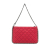 Stella McCartney AB Stella McCartney Red Polyester Fabric Quilted Falabella Shaggy Deer Shoulder Bag Italy