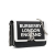 Burberry AB Burberry Black with White Calf Leather TB Logo Print Crossbody Italy