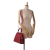 Fendi B Fendi Red Calf Leather Medium Peekaboo Selleria Italy