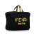 Fendi B Fendi Black Wool Fabric Satchel Italy