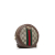 Gucci AB Gucci Brown with Multi Coated Canvas Fabric Mini GG Supreme Round Ophidia Backpack Italy