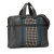 Bottega Veneta AB Bottega Veneta Gray Calf Leather Intrecciato-Trimmed Briefcase Italy