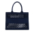 Christian Dior AB Dior Blue Dark Blue Mesh Fabric Medium Book Tote Italy