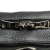 Prada AB Prada Black Calf Leather Grommet Vitello Daino Chain Bag Italy