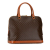 Celine B Celine Brown Coated Canvas Fabric Macadam Handbag Italy