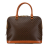 Celine B Celine Brown Coated Canvas Fabric Macadam Handbag Italy