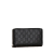 Gucci AB Gucci Black Calf Leather Guccissima Zip Around Wallet Italy