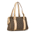 Fendi B Fendi Brown Beige Canvas Fabric Zucchino Shoulder Bag Italy